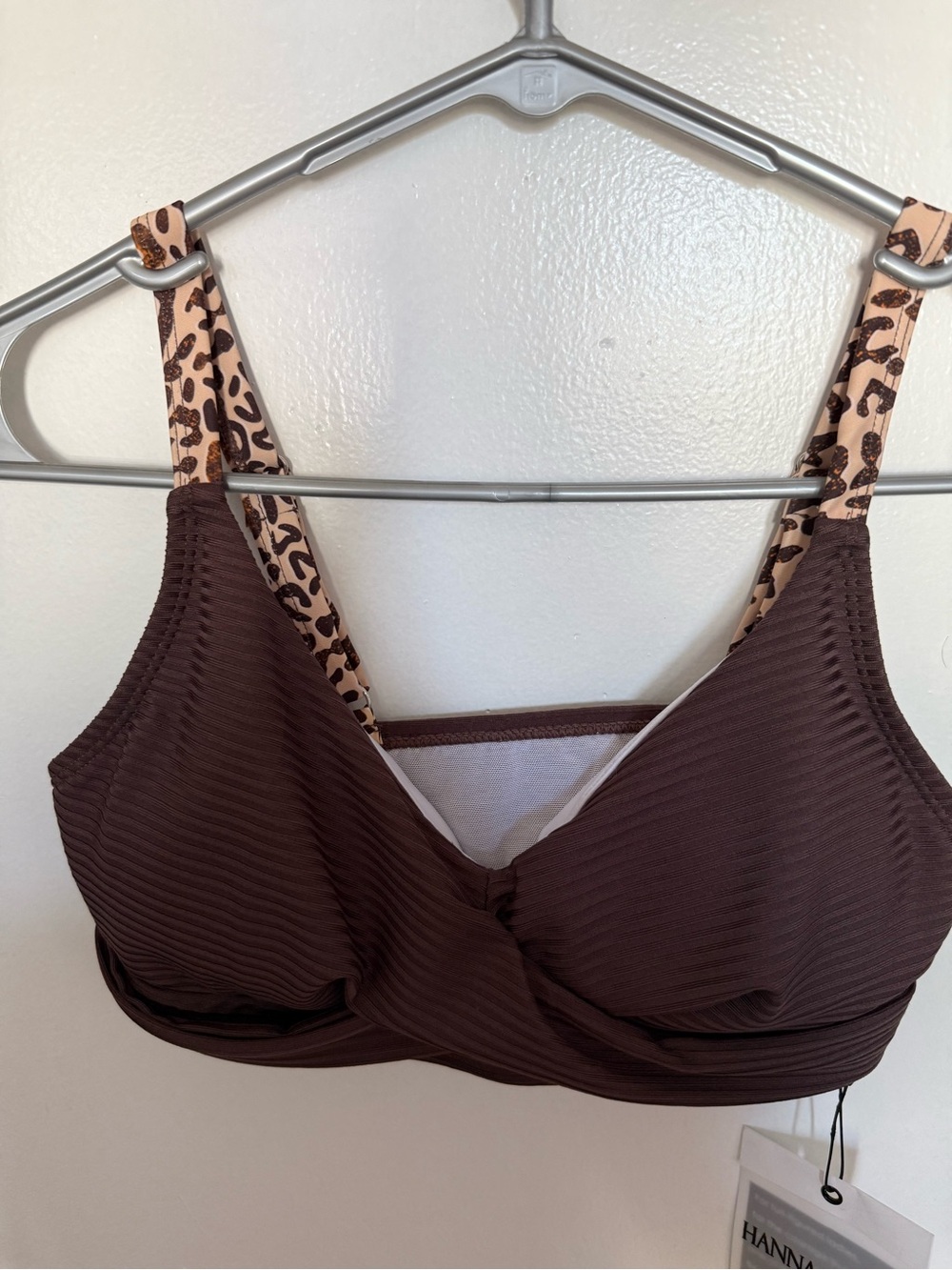 Y2K Brown Leopard Accent Bralette - Picture 1 of 5